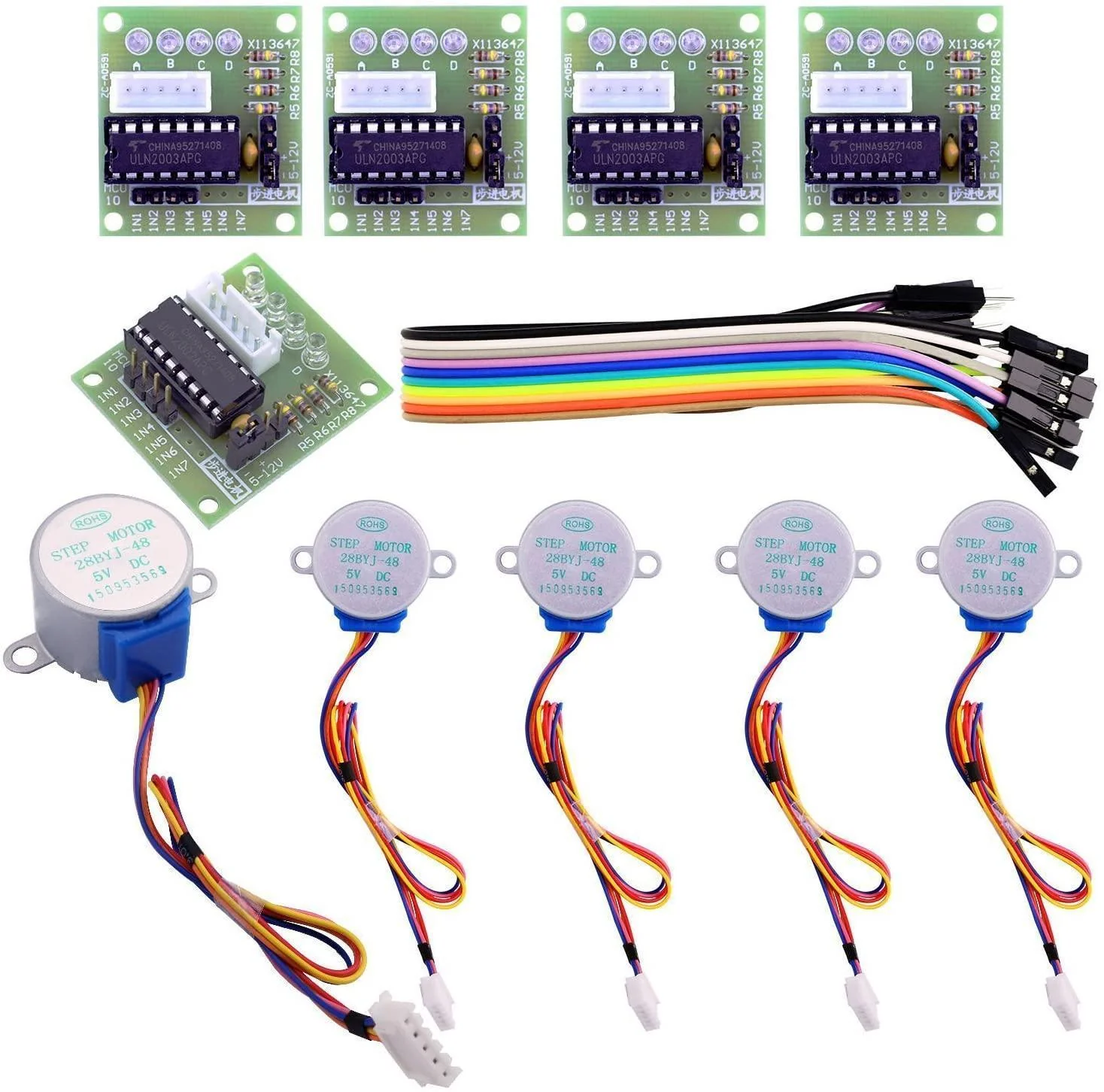 28BYJ-48 ULN2003 5V Stepper Motor (5 Sets)